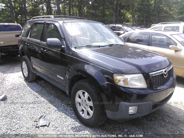 4F2CZ02Z48KM20181 - 2008 MAZDA TRIBUTE I BLACK photo 1