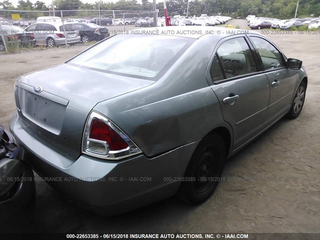 3FAFP06Z56R178738 - 2006 FORD FUSION S GREEN photo 4