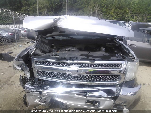 3GCPCSE04CG207811 - 2012 CHEVROLET SILVERADO C1500 LT ვერცხლისფერი ფოტო 6