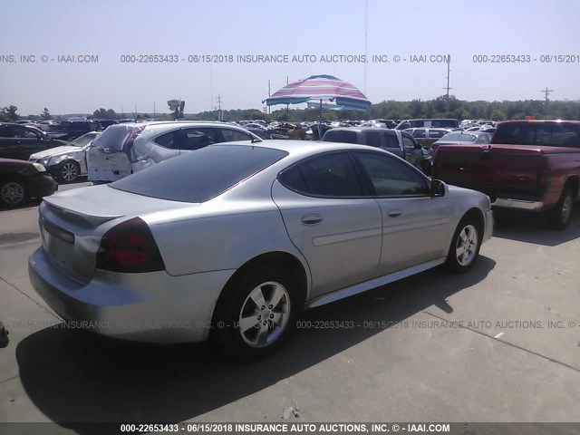 2G2WP582281192874 - 2008 PONTIAC GRAND PRIX SILVER photo 4