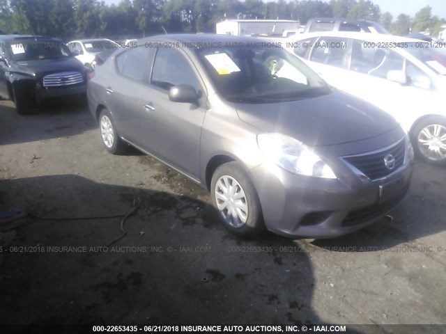 3N1CN7AP5CL814416 - 2012 NISSAN VERSA S/SV/SL GRAY photo 1