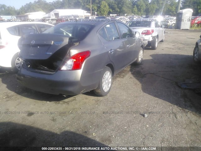 3N1CN7AP5CL814416 - 2012 NISSAN VERSA S/SV/SL GRAY photo 4