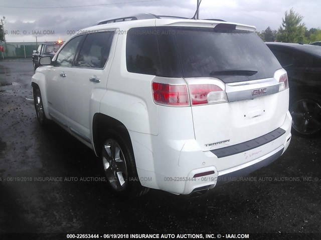 2GKALYEK8D6168636 - 2013 GMC TERRAIN DENALI WHITE photo 3