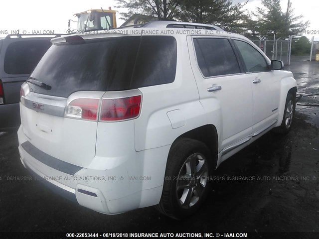 2GKALYEK8D6168636 - 2013 GMC TERRAIN DENALI WHITE photo 4