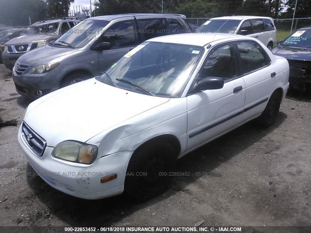 JS2GB41S1Y5186457 - 2000 SUZUKI ESTEEM GL/GLX/GLX SPORT WHITE photo 2