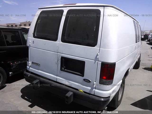 1FTNE24W98DA93073 - 2008 FORD ECONOLINE E250 VAN WHITE photo 4