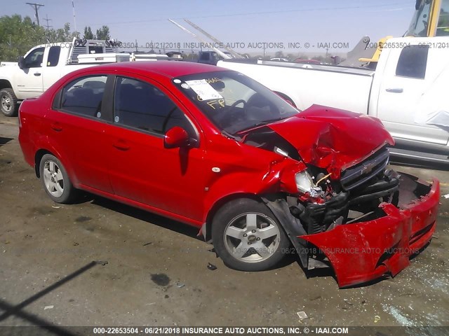 KL1TG56697B116188 - 2007 CHEVROLET AVEO LT RED photo 1