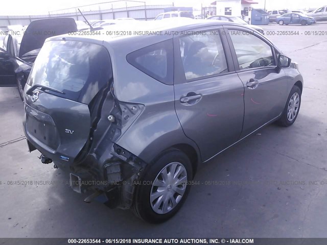 3N1CE2CP4GL351514 - 2016 NISSAN VERSA NOTE S/S PLUS/SV/SL/SR GRAY photo 4