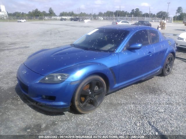 JM1FE173540122652 - 2004 MAZDA RX8 BLUE photo 2