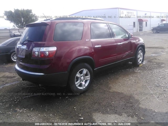 1GKER23D59J169853 - 2009 GMC ACADIA SLT-1 MAROON photo 4