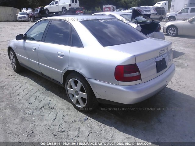 WAUDC28D1YA106990 - 2000 AUDI A4 1.8T QUATTRO SILVER photo 3