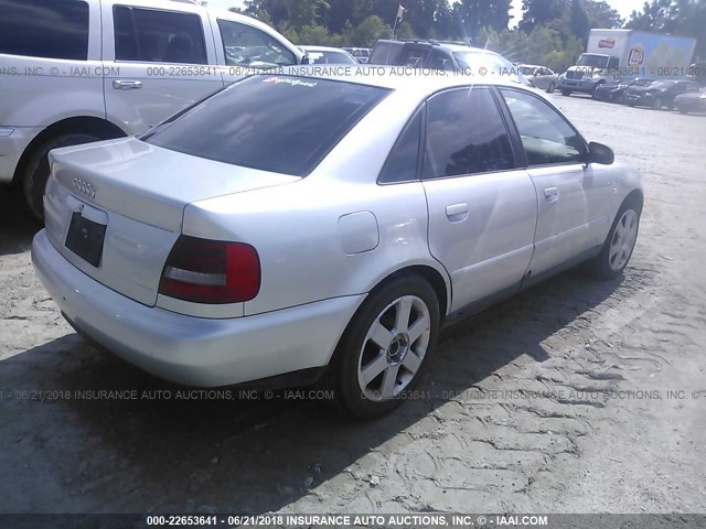 WAUDC28D1YA106990 - 2000 AUDI A4 1.8T QUATTRO SILVER photo 4