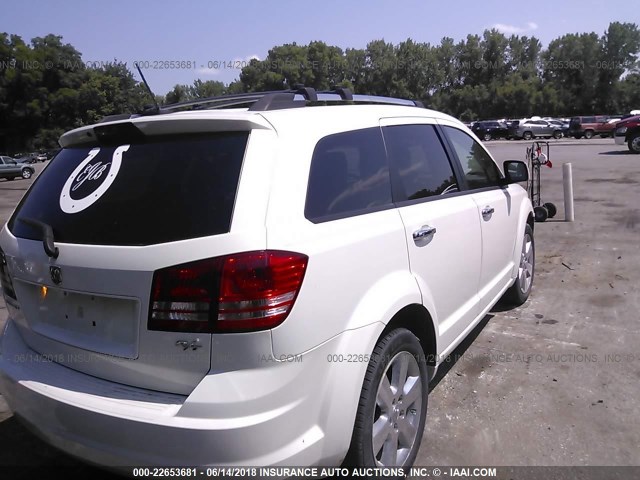 3D4GG67VX9T133799 - 2009 DODGE JOURNEY R/T WHITE photo 4