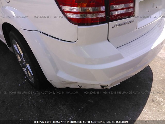 3D4GG67VX9T133799 - 2009 DODGE JOURNEY R/T WHITE photo 6