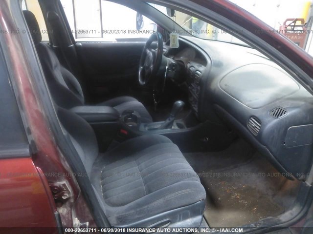 1G2WK52J61F116443 - 2001 PONTIAC GRAND PRIX SE MAROON photo 5