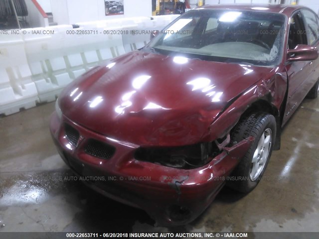 1G2WK52J61F116443 - 2001 PONTIAC GRAND PRIX SE MAROON photo 6