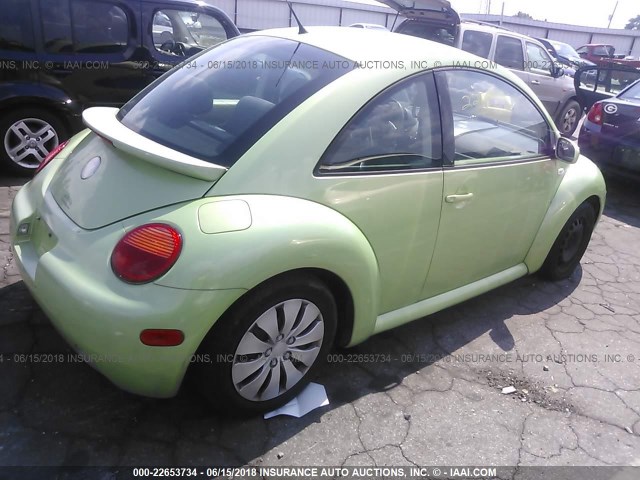 3VWBK21C93M425951 - 2003 VOLKSWAGEN NEW BEETLE GL 绿色 照片 4