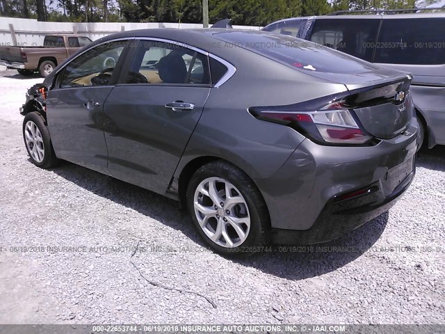 1G1RB6S52HU120408 - 2017 CHEVROLET VOLT PREMIER GRAY photo 3