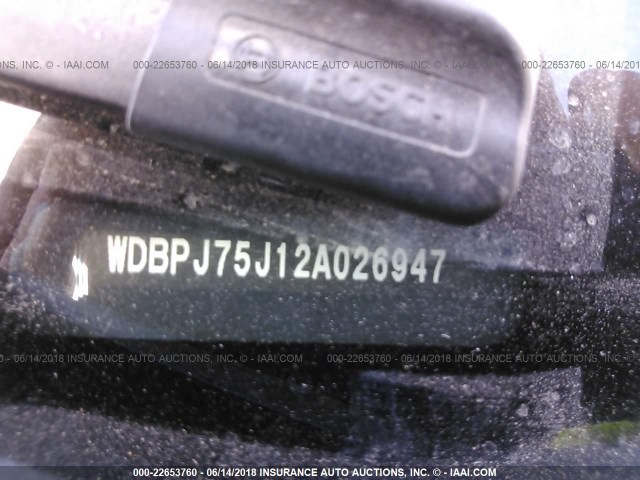 WDBPJ75J12A026947 - 2002 MERCEDES-BENZ CL 500 GRAY photo 9