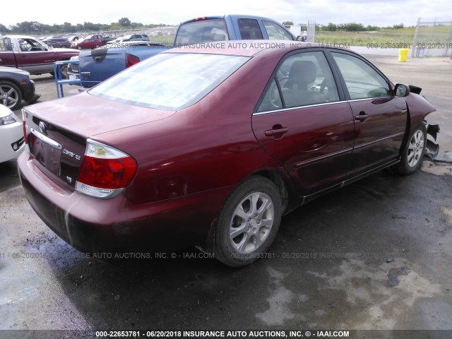4T1BF32K75U100180 - 2005 TOYOTA CAMRY LE/XLE/SE 栗色 照片 4