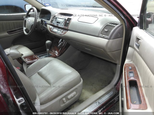 4T1BF32K75U100180 - 2005 TOYOTA CAMRY LE/XLE/SE 栗色 照片 5