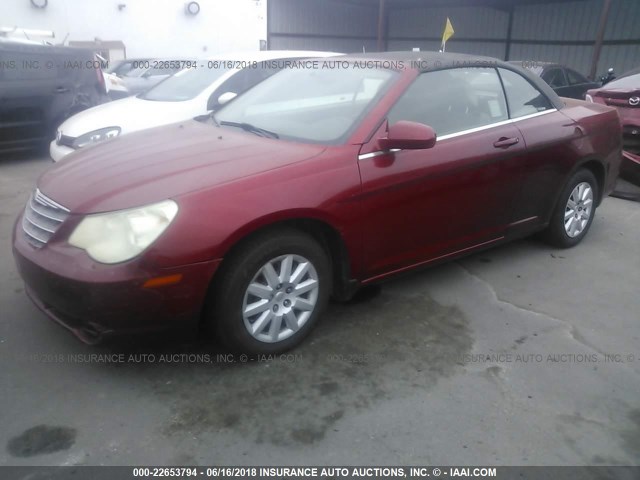 1C3LC45K68N627469 - 2008 CHRYSLER SEBRING RED photo 2