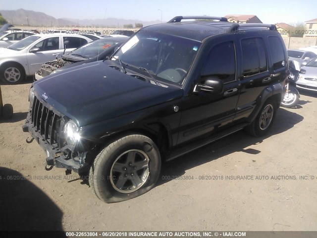 1J4GL38K26W170759 - 2006 JEEP LIBERTY RENEGADE GREEN photo 2