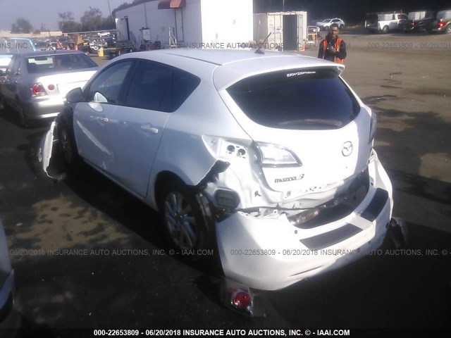 JM1BL1MP4D1728594 - 2013 MAZDA 3 I WHITE photo 3