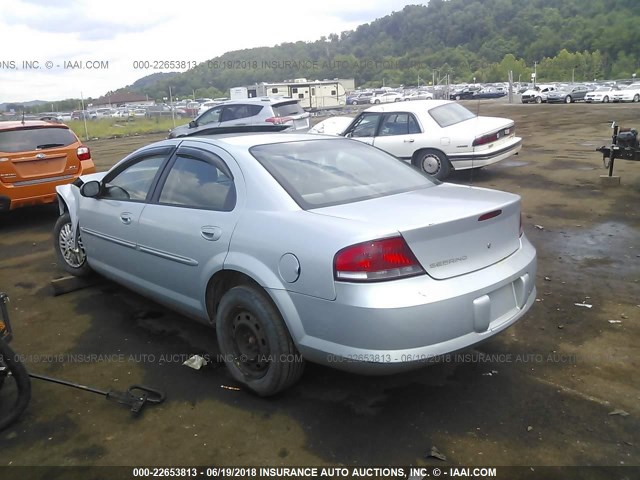 1C3EL46X61N622524 - 2001 CHRYSLER SEBRING LX SILVER photo 3