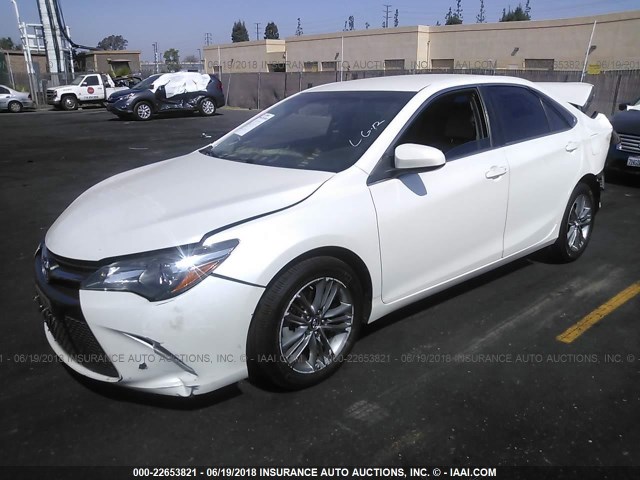 4T1BF1FK5FU484816 - 2015 TOYOTA CAMRY LE/XLE/SE/XSE WHITE photo 2