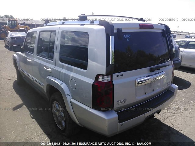 1J8HG58236C275878 - 2006 JEEP COMMANDER LIMITED SILVER photo 3