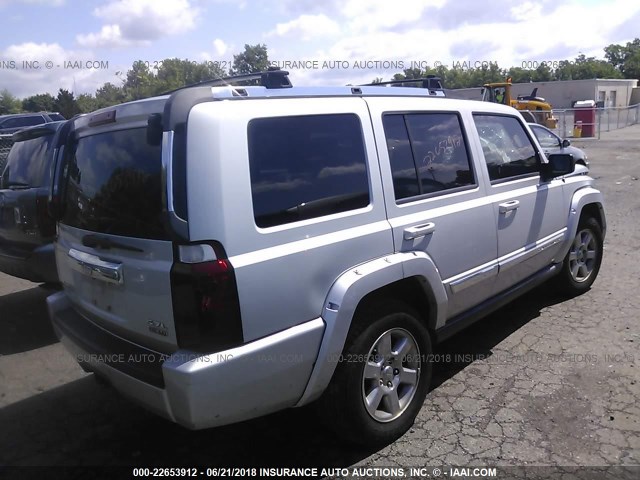 1J8HG58236C275878 - 2006 JEEP COMMANDER LIMITED SILVER photo 4