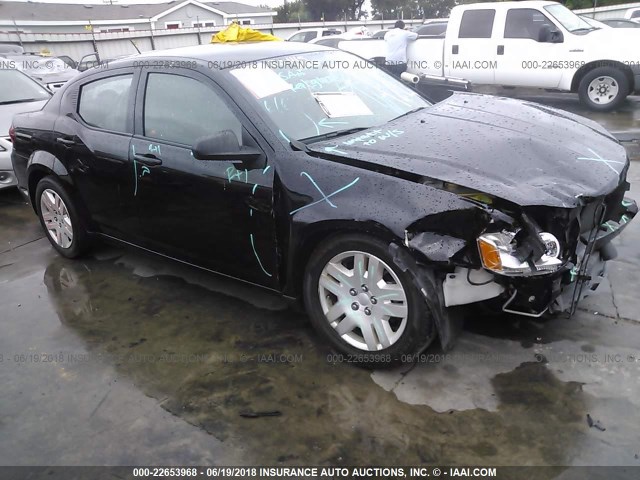 1C3CDZAB8EN140401 - 2014 DODGE AVENGER SE BLACK photo 1