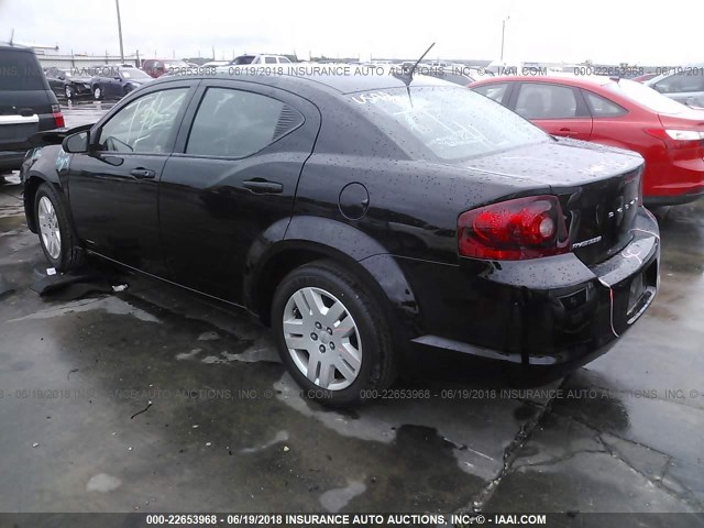 1C3CDZAB8EN140401 - 2014 DODGE AVENGER SE BLACK photo 3