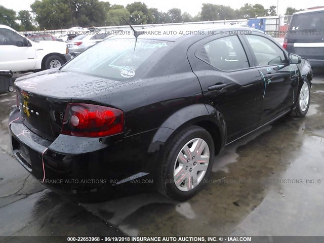 1C3CDZAB8EN140401 - 2014 DODGE AVENGER SE BLACK photo 4