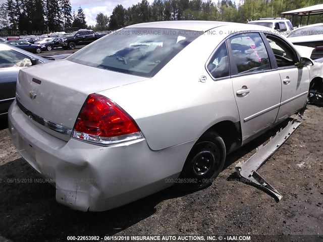 2G1WT57N591108463 - 2009 CHEVROLET IMPALA 1LT BEIGE photo 4