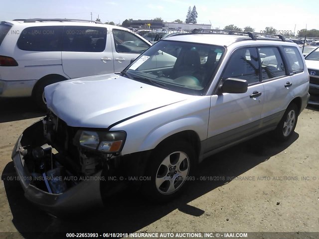 JF1SG65613H748482 - 2003 SUBARU FORESTER 2.5XS ვერცხლისფერი ფოტო 2