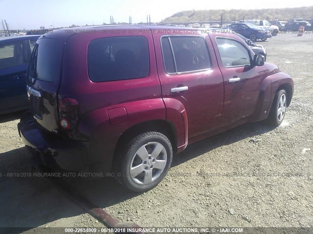 3GNDA13D37S569745 - 2007 CHEVROLET HHR LS RED photo 4