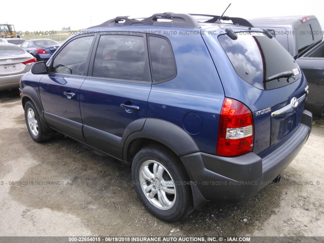 KM8JN12D06U338300 - 2006 HYUNDAI TUCSON GLS/LIMITED BLUE photo 3