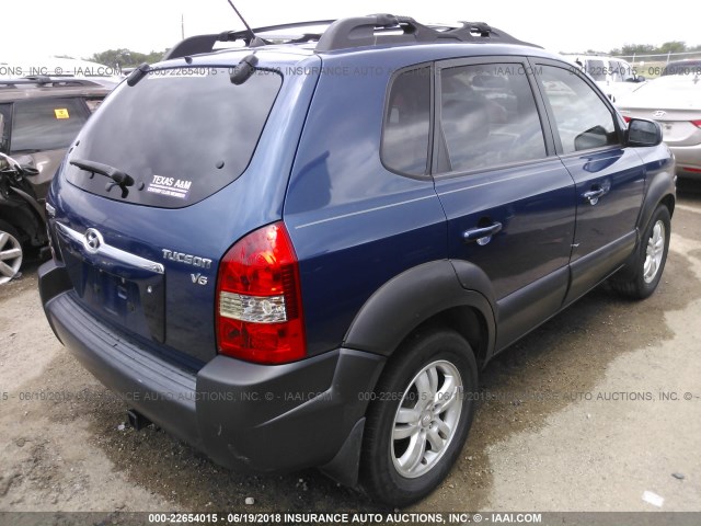 KM8JN12D06U338300 - 2006 HYUNDAI TUCSON GLS/LIMITED ლურჯი ფოტო 4
