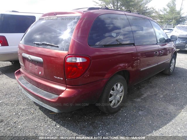 2C4GP54L85R296796 - 2005 CHRYSLER TOWN & COUNTRY TOURING RED photo 4