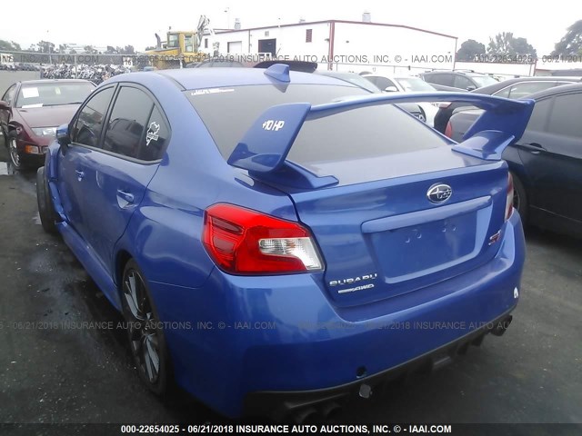 JF1VA2M63J9817088 - 2018 SUBARU WRX STI BLUE photo 3