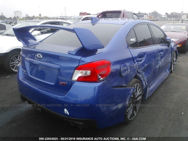 JF1VA2M63J9817088 - 2018 SUBARU WRX STI BLUE photo 4