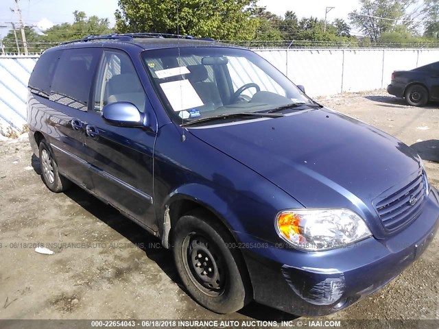 KNDUP131X36347747 - 2003 KIA SEDONA EX/LX Dark Blue photo 1