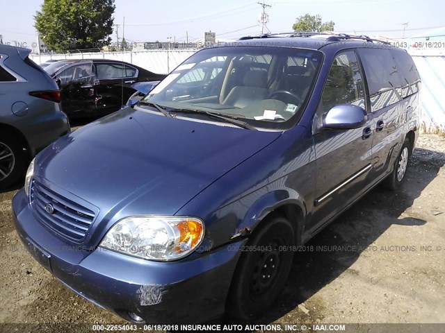 KNDUP131X36347747 - 2003 KIA SEDONA EX/LX Dark Blue photo 2