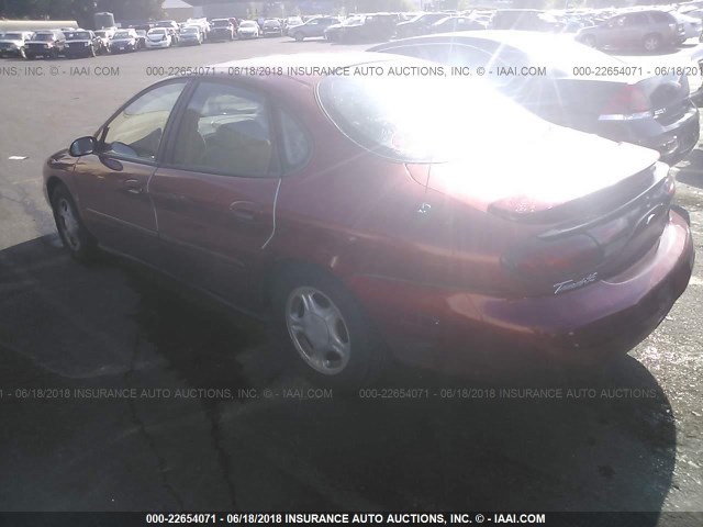 1FAFP52S8WA255425 - 1998 FORD TAURUS LX/SE MAROON photo 3