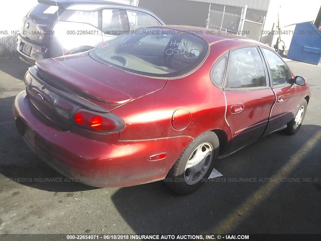 1FAFP52S8WA255425 - 1998 FORD TAURUS LX/SE MAROON photo 4