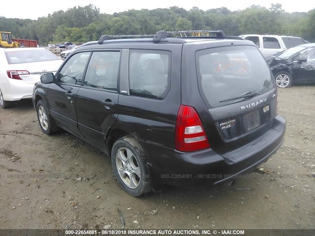 JF1SG65663H700461 - 2003 SUBARU FORESTER 2.5XS შავი ფოტო 3