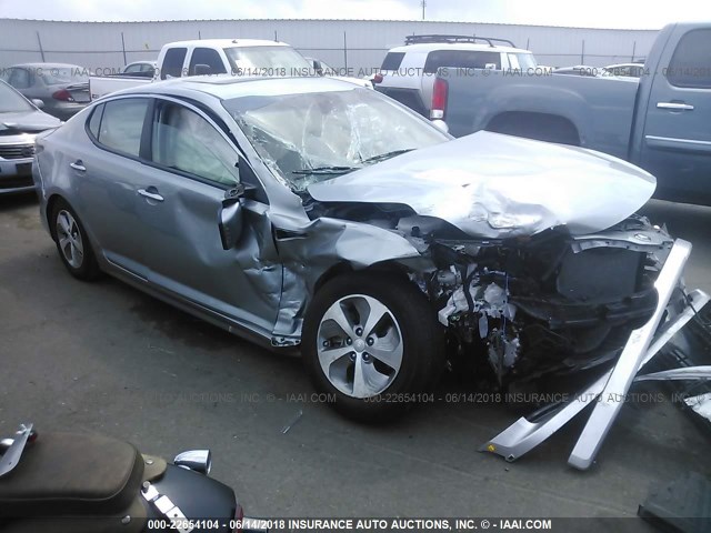 KNAGM4AD1F5086486 - 2015 KIA OPTIMA HYBRID SILVER photo 1