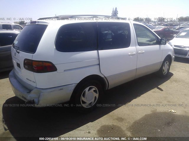 4T3ZF13CXXU093553 - 1999 TOYOTA SIENNA LE/XLE WHITE photo 4